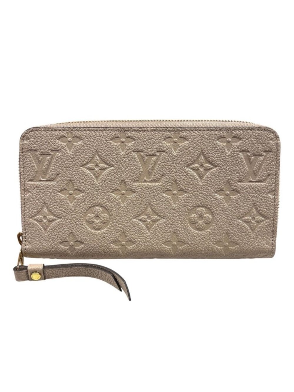 Louis Vuitton Wallet Zippy Monogram Empreinte Leather Tourterelle LV Gray Beige